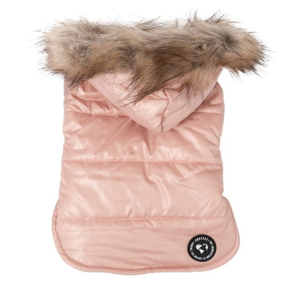 🐶 3 Sizes Available 🐶 New Justice Pet Reversible Jacket, Champagne, Size Small - Picture 5 of 11
